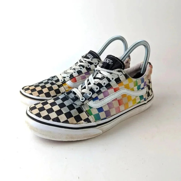 Vans Old Skool Rainbow Checkerboard 5 - Picture 1 of 10